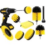 8 pi�ces brosse de nettoyage electrique salle de bain brosse de nettoyage brosse de jante voiture brosse ...