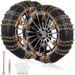 8 pi�ces chaine neige, chaine voiture neige universelles, 215 - 285mm cha�nes � pneus pour largeur, cha�nes ...