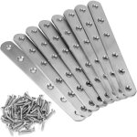8 pi�ces pattes d'assemblage en inox sont, supports de fixation droits plats plaques m�talliques supports ...