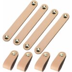 8 pices poigne en cuir pour meuble, poigne de cabinet d'armoire boutons de porte de tiroir en cuir, ...