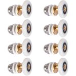 8 pi�ces roulette de porte de douche, 23mm roulette porte coulissante douche de remplacement pour rouleau ...