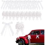 80 noeud voiture mariage blanc , 50 pices n?uds cadeaux 30 pices n?uds  tirer en ruban, mini n?uds ...