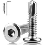 80 pi�ces vis autoforeuse 410 inoxydable m5. 5x19 mm vis autoforeuse m�tal pour structures m�talliques ...