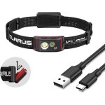 800 lumens lampe frontale de trail ultra fine et l�g�re avec lumi�re rouge, double interrupteur, 105 ...