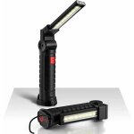 800lm ultra bright, usb rechargeable led work light portable inspection lamp with magnetic base, 5 modes ...