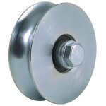 80mm roue � gorge ronde avec deux roulements � billes roue a gorge pour portail
