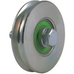 80mm round groove wheel with 8mm groove for cable roue a gorge pour portail