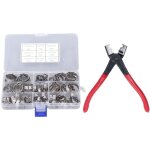 80pcs kit d'assortiment de pinces � tuyau colliers de serrage � une oreille en acier inoxydable avec ...