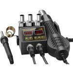 8898d, station � air chaud, fer � souder � air chaud, station de soudage et de reprise � air chaud, affichage ...