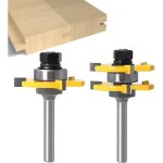 8mm queue langue appari�e et fraise de rainure set 3 dents forme t cutter en bois de coupe outil de travail ...