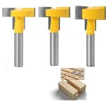 8mm t - track routeur � rainure en t forme routeur bits coupe du 8mm lame jaune (3 fraises)