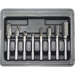 8pc 6mm manche tungst�ne en acier fraise lime double rainure rotative foret t�te de gravure, carbure