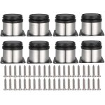 8pcs adjustable furniture legs screws included round metal stainless steel cabinet legs table feet cupboard ...
