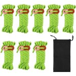 8pcs corde de tente r�fl�chissante de 4mm avec tendeurs, corde de tente r�fl�chissante corde camping ...