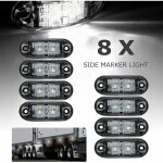 8pcs indicateurs led lat�rales feux de gabarit position d'�clairage avant arri�re ct� lampe 12 v 24 v ...