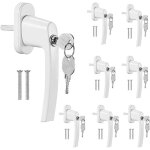 8pcs poign�es de fen�tre verrouillables, poign�e de fen�tre � cl� pour s�curit� enfant, adapt� aux fen�tres ...