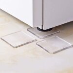 8pcs (transparent) patins universels anti - vibrations, tapis anti vibration machine a laver, tapis machine ...