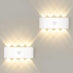 8w applique avec d�tecteur de mouvement, allumage et extinction automatiques applique blanc chaud 3000k, ...