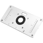 9, 3''x4, 7''x 0, 3 '' plaque d'insertion en aluminium de table de routeur de toupie en avec 4 anneaux ...