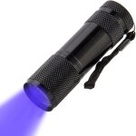 9 led ultra violet led lampe de poche / lumi�re noire, uv lampe de poche led, 395nm, pet urine et d�tecteur ...