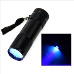 9 led ultra violet led lampe de poche / lumire noire, uv lampe de poche led, 395nm, pet urine et dtecteur ...