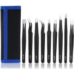 9 pi�ces pince de precision, anti - statique pince brucelle esd de pr�cision entretien outils kit, pour ...