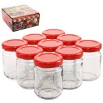 9 pots en verre 60 ml : confiture, pur�es, fruits secs, herbes