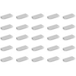 Lot de 25 poign�es pour meubles picanya, l45mm, entraxe 32mm, aluminium, anodis� mat - emuca