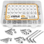 940pices m2 m3 m4 m5 304 en acier inoxydable  tte plate avec ecrous et rondelles visserie vis avec ...