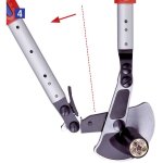 Knipex - 95 32 038 coupe - c�bles � cliquet avec bras t�lescopiques avec poign�es multimati�res 570 mm ...