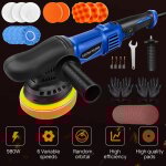 980w polisseuse de voiture ponceuse tampon dual action polisseuse 5 pouces 6 vitesses tool