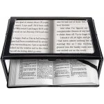 A4 pleine page loupe de lecture loupe sur pied rectangulaire mains libres avec 12 led lampe lentille ...