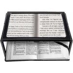 A4 pleine page loupe de lecture loupe sur pied rectangulaire mains libres avec 4 led lampe lentille de ...