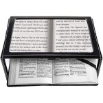 A4 pleine page loupe de lecture loupe sur pied rectangulaire mains libres avec 4 led lampe lentille de ... A4 pleine page loupe de lecture loupe sur pied rectangulaire mains libres avec 4 led lampe lentille de ...