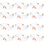 Lot de 12 lunette de scurit lunettes de protection travail avec lentilles transparentes anti - bue ...