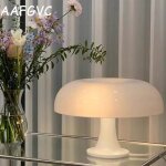 Aafgvc - lampe de table champignon lampe de table en polycarbonate blanc, 4 sources lumineuses led gratuites ...
