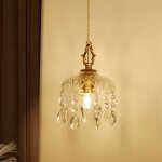 Aafgvc - lustre en cristal entirement en cuivre, lumire rtro franaise pour alle, porche, balcon, ...