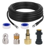 Tuyau débouche canalisation pour kärcher, kit de nettoyage du tuyau de vidange du nettoyeur haute pression ... Tuyau débouche canalisation pour kärcher, kit de nettoyage du tuyau de vidange du nettoyeur haute pression ...