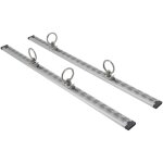 2 rails arrimage - longueur 61cm - aluminium - 7 trous de fixation - rail réglable 24 positions 2 rails arrimage - longueur 61cm - aluminium - 7 trous de fixation - rail réglable 24 positions