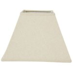 Abat - jour - carr� - beige lin - pour lampe - base 20cm - culot e27 avec r�ducteur