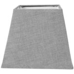 Abat - jour - carr� - gris clair - pour lampe - base 15 cm - culot e14