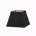 Abat - jour - carr� - noir - pour lampe - base 15cm - culot e14 - chambre - salon