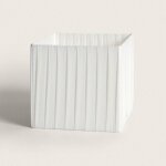 Abat - jour carr tissu binda blanc