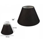 Abat - jour conique cylindrique classique de remplacement pour lampe et applique en tissu tnt - 14  - ...