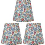 Abat - jour conique en tissu � motif floral pour lampadaire ou lampe sur pied avec culot e14 - gistuch ...