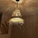Abat jour pour lampe taille s marocaine doum tress�e