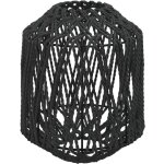 Abat - jour noir 23x28 cm fer et papier cfw52938