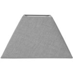 Abat - jour - ostaria - carr� - gris clair - culot e27 - tissu contemporain