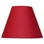 Abat - jour - rond - rouge - pour lampe - base 25 cm - culot e27 avec r�ducteur