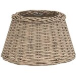 Vidaxl ? abat - jour de plafonnier marron �50x30 cm ? fabriqu� en osier naturel ? support en fer peint ...